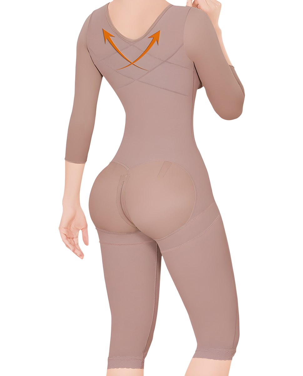 Ann Michell Havah knee length body shaper – Full-Body Colombian Faja | Compression Shapewear