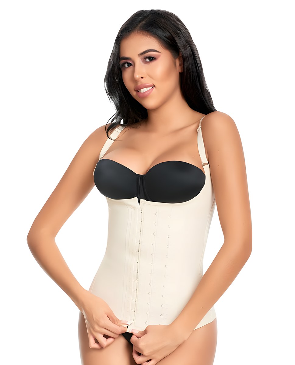 Ann Michell Vest Straps 3 Hooks 2028D – Compression Waist-Trainer | Latex Shapewear