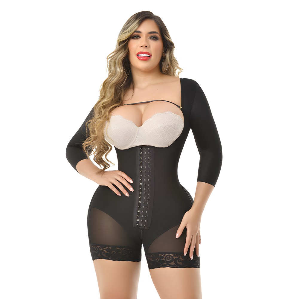 Ann Michell Nia – Stage 4 Colombian Hourglass Faja | Post-Surgery Recovery, Sleeves, Short-Leg, No Bra